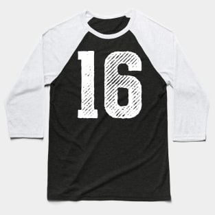 Rough Number 16 Baseball T-Shirt